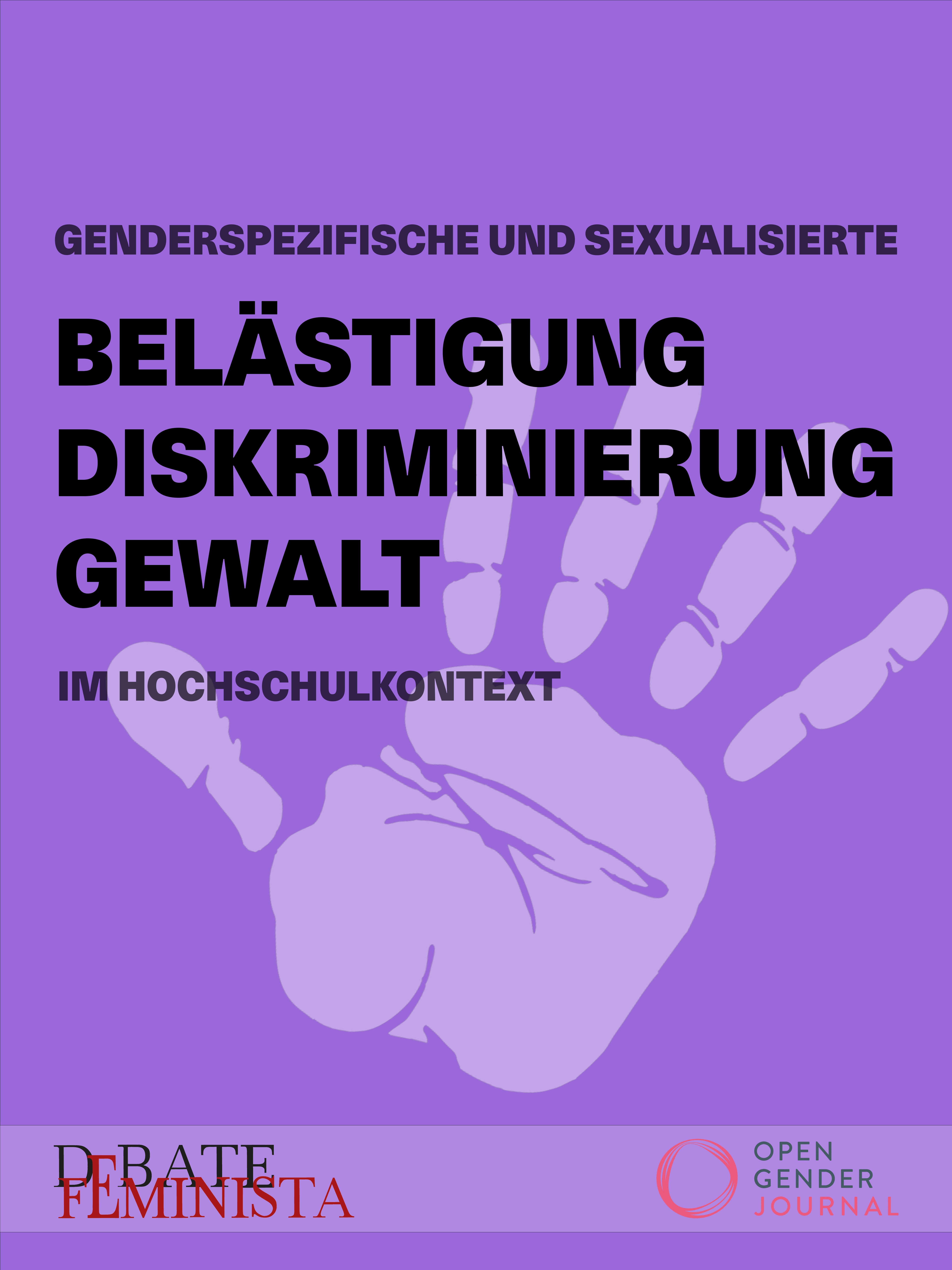 Cover: Genderspezifische und sexualisierte Belästigung Diskriminierung Gewalt im Hochschulkontext